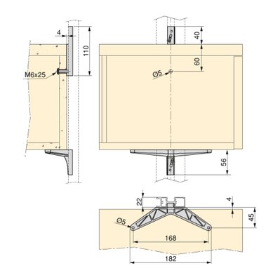 Emuca Kit Zero de supports pour étagères en bois et module, Peint en noir texturé, Zamak et Plastique, 1 ut. - 7022254 - 8432393278155