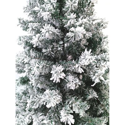 Sapin de Noël Artificiel enneigé Oslo - 450 Branches épaisses - H. 150 cm - Blanc et Vert - 950011 - 3665549067128