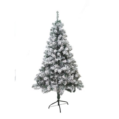 Sapin de Noël Artificiel enneigé Oslo - 650 Branches épaisses - H. 180 cm - Blanc et Vert - 950012 - 3665549067135