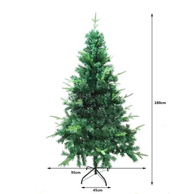 Sapin de Noël Artificiel - 650 Branches épaisses - Modèle Tallinn - H. 180 cm - Vert - 950018 - 3665549067197