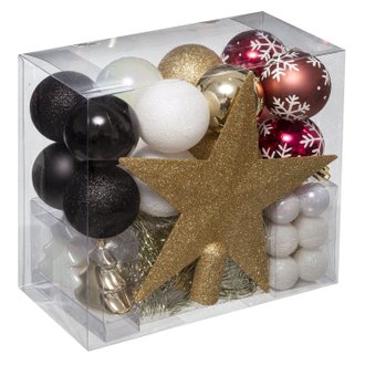 Kit de décoration pour sapin de Noël - 44 Pièces - multi couleur