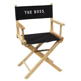 Chaise de cinéma pliante - The Boss - Bois et Noir
