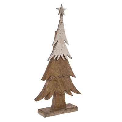 Décoration de Noël à poser en bois sapin Terre sauvage - Marron - 513867 - 3560238648506