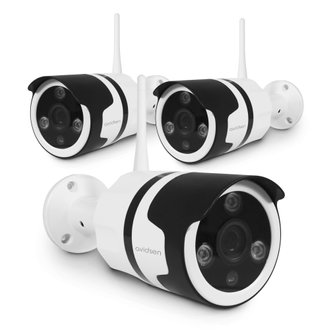Caméra de surveillance extérieure Avidsen IP Wifi 720 P - Lot de 3