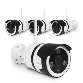 Caméra de surveillance extérieure Avidsen IP Wifi 720 P - Lot de 4