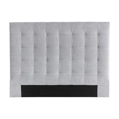 Tête de lit capitonnée en tissu gris 160 cm HALCIONA - 46978 - 3662275105858