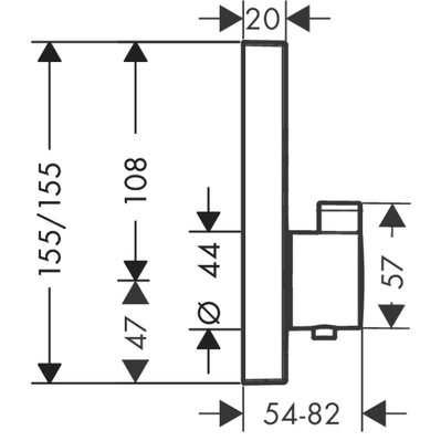 Hansgrohe Set de finition ShowerSelect pour mitigeur thermostatique encastré avec 2 fonctions, Blanc mat (15763700) - 4059625230923 - 4059625230923