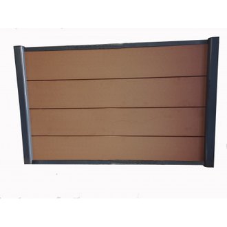 Kit complet de départ/fin clôture 1,50 L x 1,80 H Brun rouge, H : 180 cm, L : 150 cm
