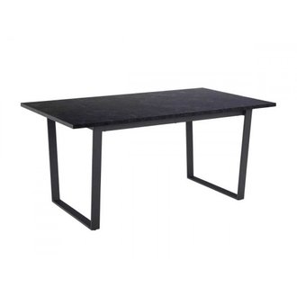 Table à manger 160 cm AMBRE imprimé marbre noir    - BOBOCHIC