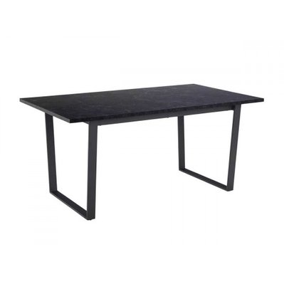 Table à manger 160 cm AMBRE imprimé marbre noir    - BOBOCHIC - 9258 - 3701383150036