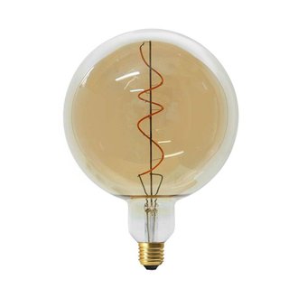 Ampoule ronde à led spirale ambrée 20 cm