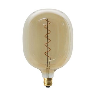 Ampoule ovale LED spirale ambré 28 cm