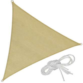 Tectake  Voile d'ombrage triangulaire, beige
