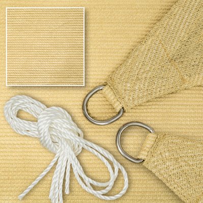 Tectake  Voile d'ombrage triangulaire, beige beige - 402602 - 4260517466249