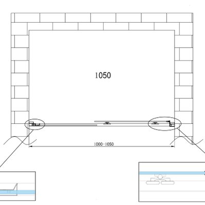 Porte de douche de 6 mm pour installation en niche H.190 avec ouverture coulissante – 100-105 cm - NICCHIA105 - 8050513831112