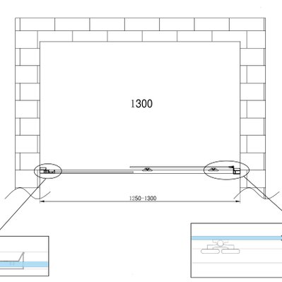 Porte de douche de 6 mm pour installation en niche H.190 avec ouverture coulissante – 125-130 cm - NICCHIA130 - 8050513831167