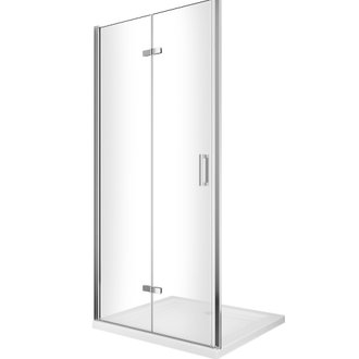 Porte de douche 6 mm pliante pour installation en niche - 58-61,5