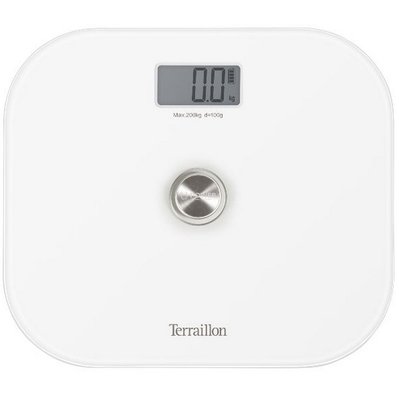 Pèse-personne électronique 200kg/100g blanc  - TERRAILLON - 14877 - 166106 - 3094570148771