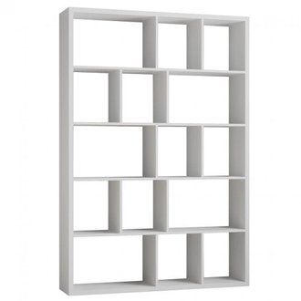 Bibliothèque design RUBY blanc mat largeur 150 cm