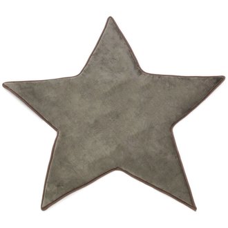 FLANELLE - Tapis forme étoile extra-doux taupe 90x90