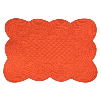 CHARMILLE - Set de table 100% coton orange 36x50