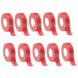 Lot de 10 rubans isolants en PVC rouge