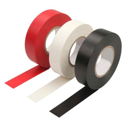Lot de 9 rubans isolants en PVC rouge, noir et blanc - 651 - 3770018579382