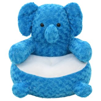 vidaXL éléphant en peluche Bleu