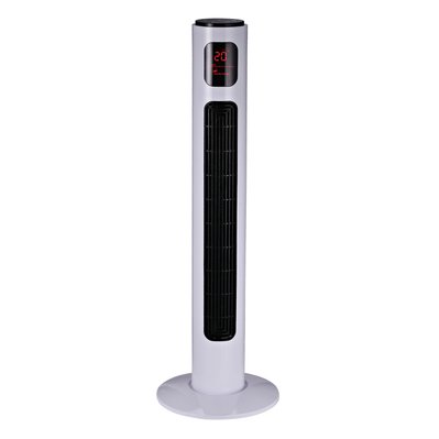 Ventilateur colonne tour 45 W programmable oscillant avec télécommande blanc noir - 824-004 - 3662970022733