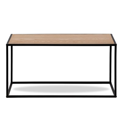 Nordlys - Table Basse Design Rectangulaire Industriel Moderne Bois Noir - MONROE-MARRON - 3760351890664