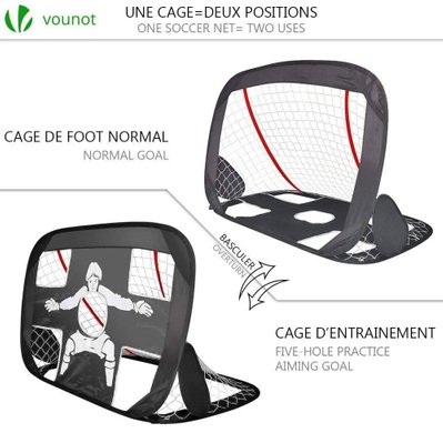 VOUNOT Cage de foot portable Lot 2 pcs POP UP - 2516511817828 - 8011469868102