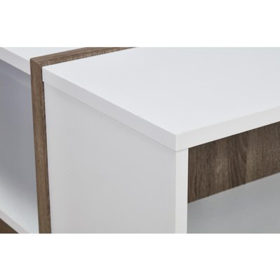 Table basse PANAMA Blanc - plateau Laque pieds Bois 110 x 60 - SUP129405BF - 8790269405167