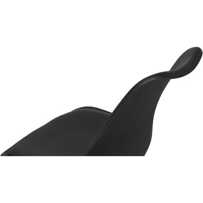 Lot de 2 - Chaise Scandinave MARKLE Noir - assise Plastique dur ABS pieds Metal - SUP140410NO - 8790260410306