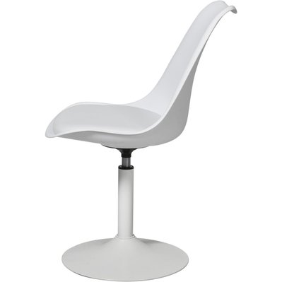 Lot de 2 - Chaise Scandinave MARKLE Blanc - assise Plastique dur ABS pieds Metal - SUP140410BL - 8790260410030
