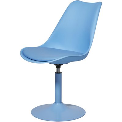 Lot de 2 - Chaise Scandinave MARKLE Bleu - assise Plastique dur ABS pieds Metal - SUP140410BU - 8790260410078