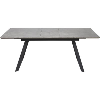 Table de repas extensible NICOLE Gris - plateau Bois pieds Metal 160 x 90 avec rallonge 40 cm - SUP158240GR - 8790268240189