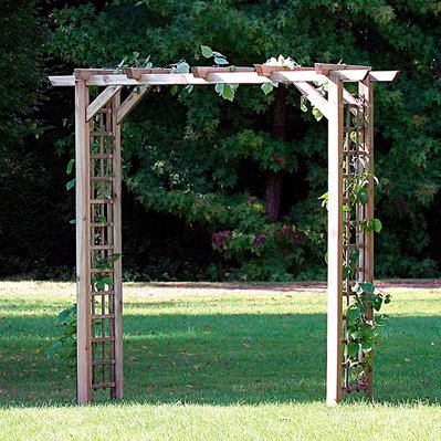 Arche de jardin droite en bois traité, Jasmin - CMJ650008 - 3517236500084