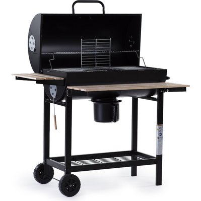 Barbecue charbon de bois "King" - 95 x 63 x 105 cm - Noir - 94122 - 3700746459755