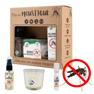 Kit anti moustique vacances tranquilles bougie - TER055 - 3760267061004