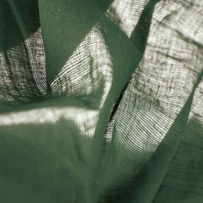 COTONNADE - Voilage à œillets 100% coton vert foncé 105x250 - 140610 - 3218111406100