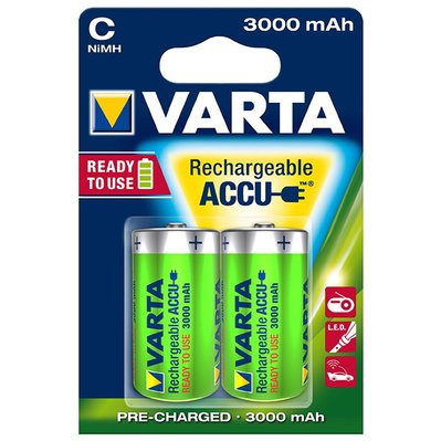 Lot de 2 piles alcaline type hr14 1.2 volts rechargeables  - VARTA - 56714101402 - 134413 - 4008496550739