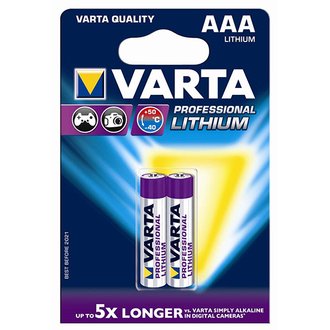 Lot de 2 piles lithium type lr03 1.5 volts  - VARTA - 6103301402