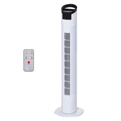 Ventilateur colonne tour oscillant 50 W avec télécommande - 824-017V90 - 3662970079485