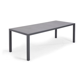 Table aluminium et céramique gris anthracite