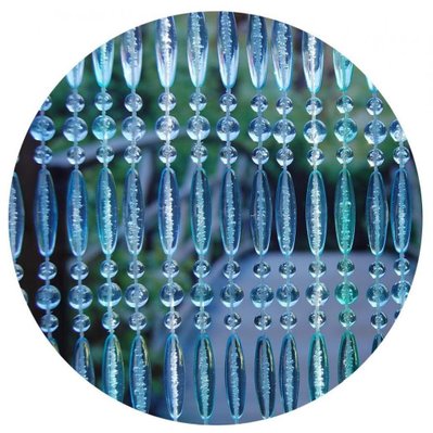 Rideau de porte en perles bleues Stresa 90x210 cm - 22683 - 8718868970237