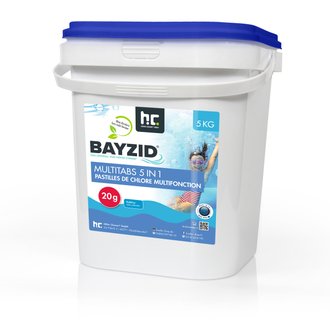 1 x 5 kg Bayzid Pastilles de chlore multifonction (20g)