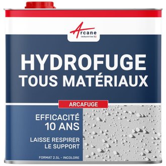 Produit Hydrofuge - Imperméabilisant tuiles, murs, sols poreux - ARCAFUGE 2.5L (jusqu a 12.5m²) -
