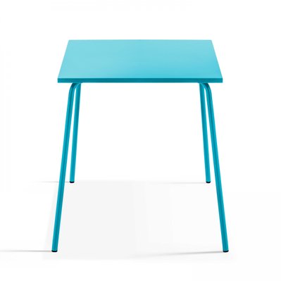 Table carrée bistro acier bleu - Palavas - 106660 - 3663095043771