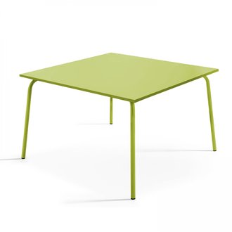 Table en métal, style industriel, 120 x 120 cm, Palavas - Multicolore