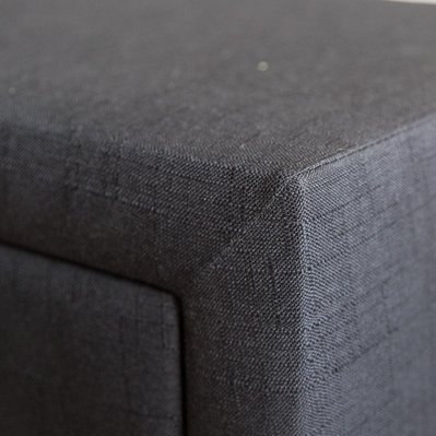 Table de chevet en tissu noir avec 2 tiroirs de rangement MOC06008 - moc06008 - 3000020139640